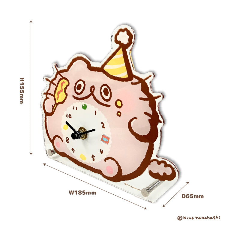 【数量限定!通常販売】ねこのぶーちゃん スタンド(腹)時計/高橋きの