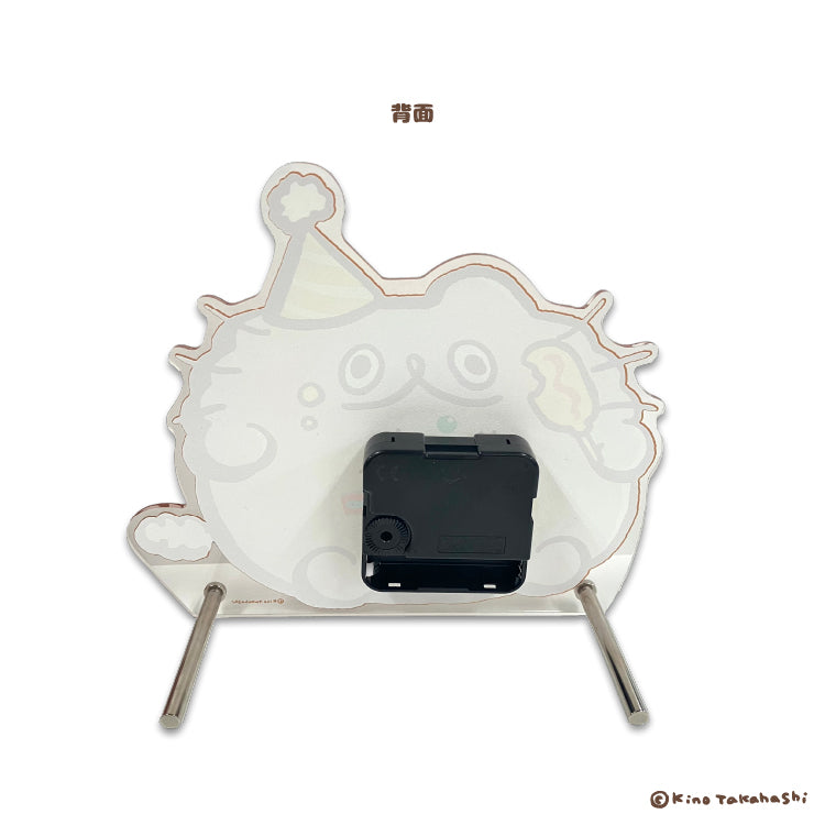 【数量限定!通常販売】ねこのぶーちゃん スタンド(腹)時計/高橋きの