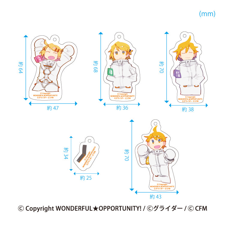 WONDERFUL★OPPORTUNITY! にっこり^^調査隊のテーマ アクリルキーホルダーリング(正面)