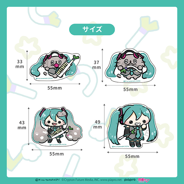 【通常販売】初音ミク×ねこのぶーちゃん ステッカーセット/高橋きの