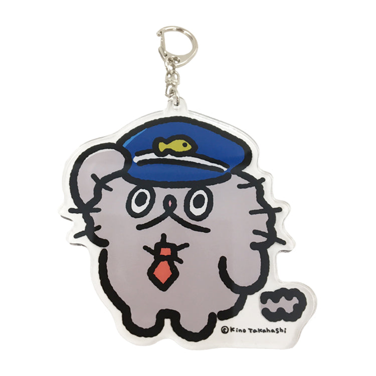 デカアクリルキーホルダー「ねこのぶーちゃん」02/駅長ぶーちゃん/高橋きの