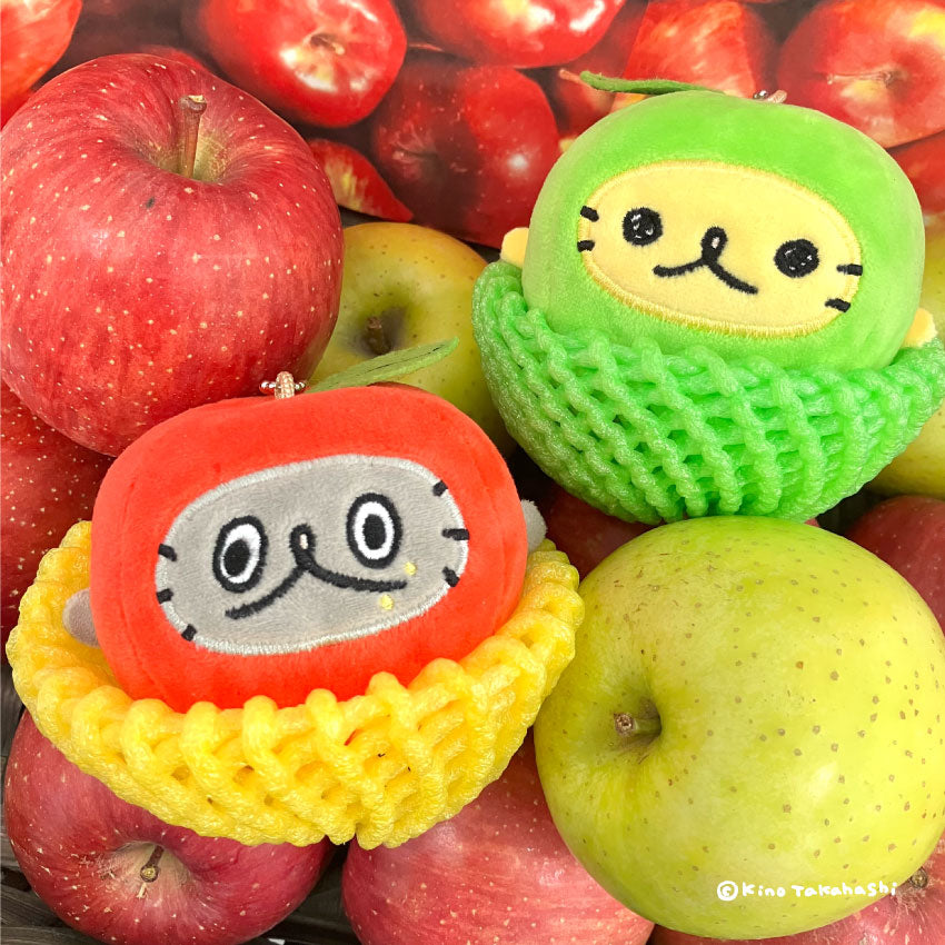 ねこのぶーちゃん まるまるりんごマスコットセット/ 高橋きの