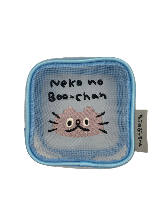 ねこのぶーちゃん 刺繍メッシュポーチ （ぶーちゃん）