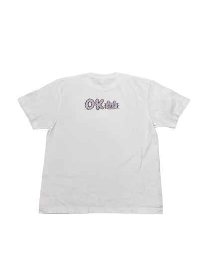 ねこのぶーちゃん Tシャツ（OK）ホワイト