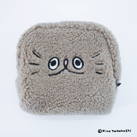 ねこのぶーちゃん もこもこスクエアポーチ/高橋きの - クレコ (Creators' Collection)